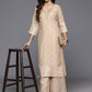 Ahalyaa Women's Traditional wear Kurta Set - Tan | Swadesiicart