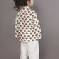 Breathables Kids Cotton Night Suit – White Turban Print Kurta & Pyjama Co-Ord Set For Boys & Girls
