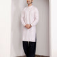 Light Pink Georgette Designer Chikankari Embroidery Work Men's Kurta - Mahotsav | Swadesiicart
