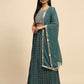 Green Georgette Embroidered Lehenga choli with Dupatta - Dhara | Swadesiicart
