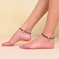 VOJ Set of 2 Bird Black Beads Anklet - Swadesiicart
