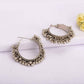 Mominos Fashion Traditional Oxidised Afghani Ghungroo Style Small Hoop Earrings - Swadesiicart