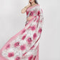 Aayaa Designer Printed Satin Saree - Multi Color