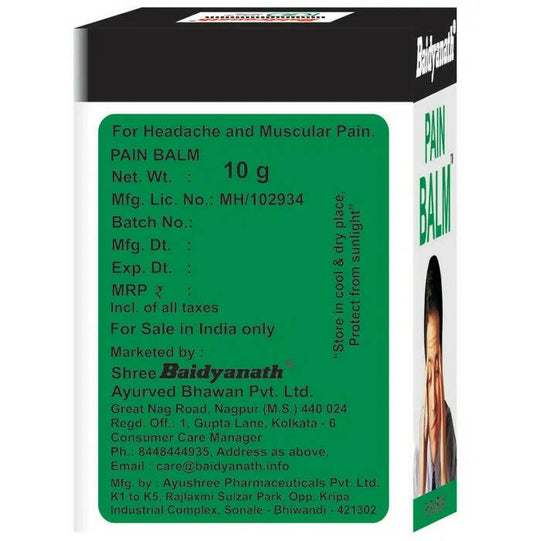 Baidyanath Nagpur Pain Relief Balm - Swadesiicart