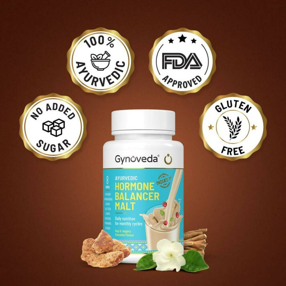 Gynoveda Hormone Balancer Malt With Ragi & Jaggery | Swadesiicart