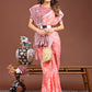 Shree Shyam Fashion Anaya Peach Linen Cotton Saree