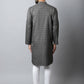 Even Apparels Brown Color Cotton Checked Men's Kurta With Band Collar (CHK1157) | Swadesiicart