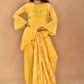 Morchari Women And Hand Embroidery Palazzo Set-Yellow - Swadesiicart