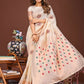 Shree Shyam Fashion Neerja White Linen Cotton Saree
