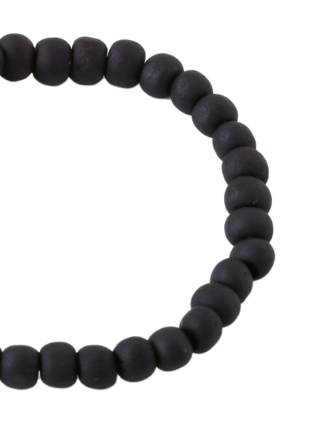 NVR Men Black Beaded Elasticated Rakhi With Roli Chawal - Swadesiicart