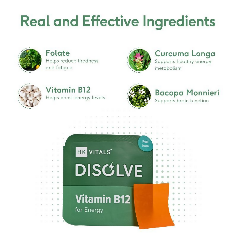 HK Vitals Disolve Vitamin B12 - Orange Flavour | Swadesiicart