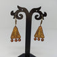 Terracotta Boho Ear Hangings-Copper Gold | Swadesiicart