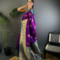 Joban Fashion Banarasi Magenta Woven Soft Silk Saree | Swadesiicart