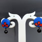 Terracotta Button Studs-Blue