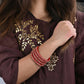 Afast Elegant Bridal & Wedding Party Fashion Bangle/Kada Set, Red, Glass, Pack Of 8 Model No- A25 - Swadesiicart