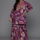 Ahalyaa Women's Traditional Wear Co-ords - Purple - Swadesiicart