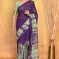 Very Much Indian Tie & Dye Handloom Mul Cotton Saree - Blue Green | Swadesiicart