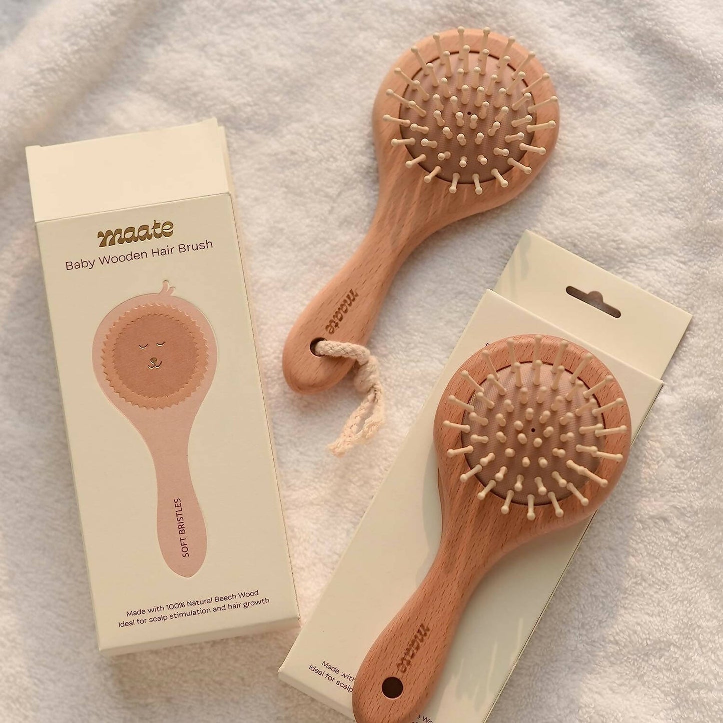Maate Baby Wooden Comb Gift Box | Baby Wooden Hair Brush - Swadesiicart