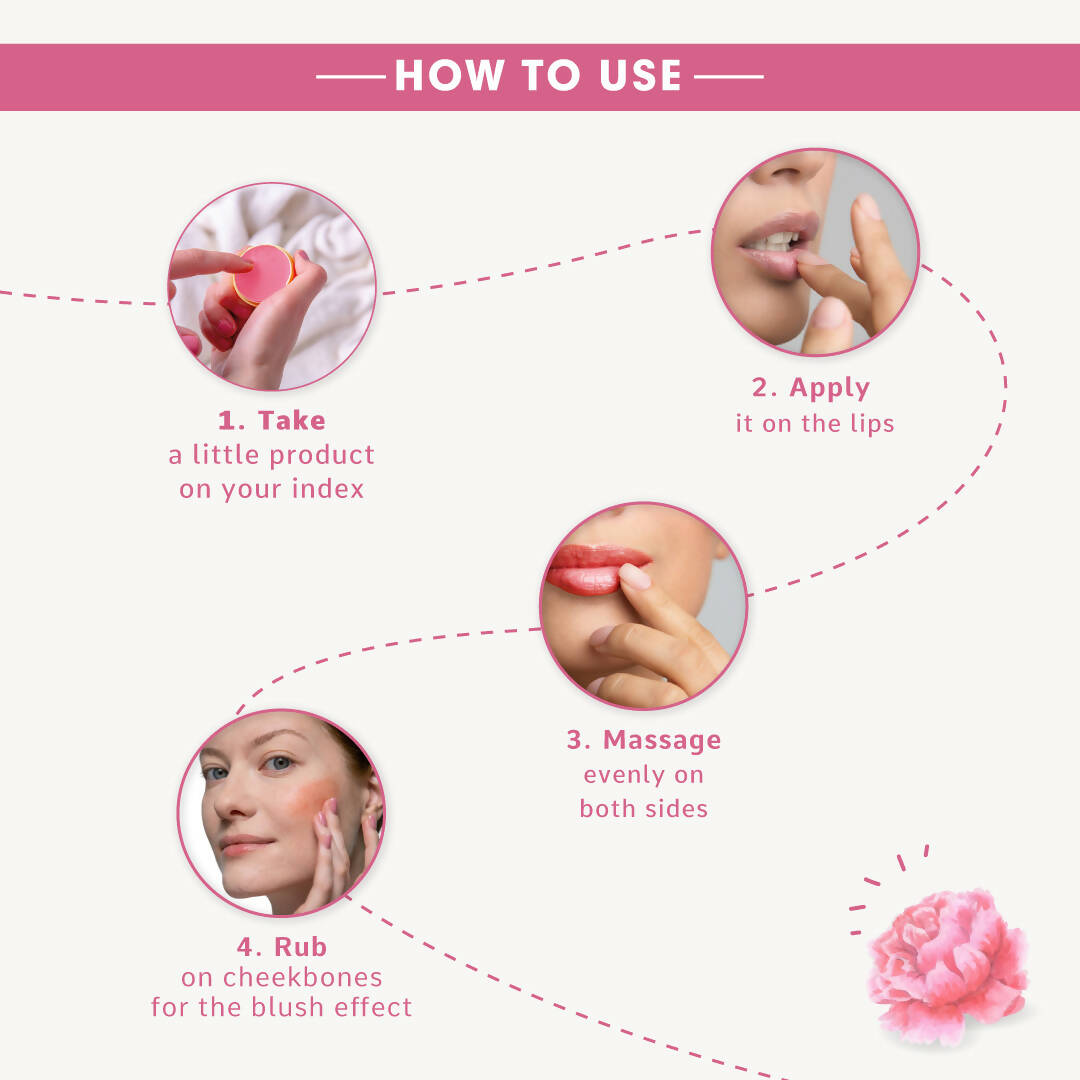 Korus Essential Rose Lip & Cheek Tint Balm - Swadesiicart