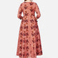 NOZ2TOZ Women's Printed & Hand Work Anarkali Cotton Brown Kurta (1Pc) - Swadesiicart