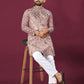 Anaita Pink Chikankari Work Viscose Rayon Straight Kurta
