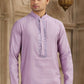 Raivat Ethnic Banarasi Art Silk Mirror Work Kurta Pajama In Purple Colour | Swadesiicart