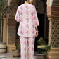 Women's Casual Fashionable Light Pink Muslin co-ord set - Rooh - Swadesiicart