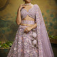 House of Panchhi Mauve Net Multi Sequins with heavy Zarkan embroidery Lehenga choli & Dupatta | Swadesiicart
