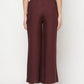 Aniyah Rayon Flared Slip-On Coffee Color Palazzo