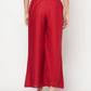 Aniyah Maroon Color Rayon Flared Slip-On Palazzo