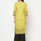 Aniyah Rayon Digital Screen Print Parrot Green Straight Kurta - Swadesiicart