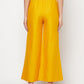 Aniyah Mustard Color Rayon Flared Slip-On Palazzo