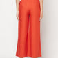 Aniyah Rayon Flared Slip-On Rust Color Palazzo