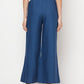 Aniyah Rayon Flared Slip-On Blue Palazzo