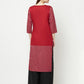 Aniyah Rayon Digital Screen Print Maroon Straight Kurta - Swadesiicart