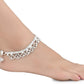 AanyaCentric Silver Plated White Metal Payal Indian Traditional Ethnic Fashion Imitation Jewellery Foot Chain | Swadesiicart