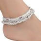 AanyaCentric Silver Plated White Metal Payal Indian Traditional Ethnic Fashion Imitation Jewellery Foot Chain | Swadesiicart