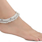 AanyaCentric Silver Plated White Metal Payal Indian Traditional Ethnic Fashion Imitation Jewellery Foot Chain | Swadesiicart