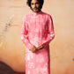 Botanical Architecture Traditional Printed Silk Kurta by Hilo Design
