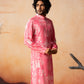 Botanical Architecture Traditional Printed Silk Kurta by Hilo Design
