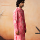 Botanical Architecture Traditional Printed Silk Kurta by Hilo Design