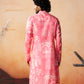 Botanical Architecture Traditional Printed Silk Kurta by Hilo Design