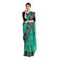 Exclusive Collection 100% Pure Cotton Green Tant Saree With Hand Weaving Work - Swadesiicart