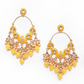 New Stylish Ethnic Partywear Yellow Hoops Kundan Earrings for Womens by House of Ree | Swadesiicart