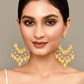 New Stylish Ethnic Partywear Yellow Hoops Kundan Earrings for Womens by House of Ree | Swadesiicart