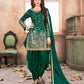 Anaita Dark Green Embroidered Tapeta Silk Salwar Suit