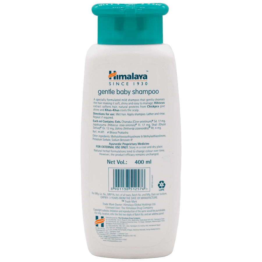Himalaya Gentle Baby Shampoo | Tear-Free Ayurvedic Shampoo for Soft, Healthy Baby Hair - Swadesiicart