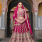 Anaita Magenta Net Lehenga Choli With Stone Embroidery Work