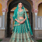 Anaita Turquoise Net Lehenga Choli With Stone Embroidery Work