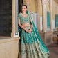 Anaita Turquoise Net Lehenga Choli With Stone Embroidery Work